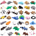Set of 40 Flexible 3D Printed Animal Figurines by VABAO - Articulated Fidget Toys for Desk Decor, Party Favors, and Gifts