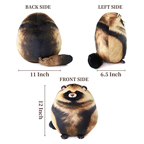 Sew Butiful 10-Inch Raccoon Plush – Soft Stuffed Animal Pillow, Cute Plushies for Kids & Adults