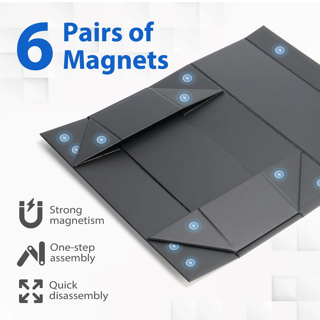 SFSOC Magnetic Storage Box for Toploaders – 200-Card Capacity, 5 Dividers, Reinforced Corners