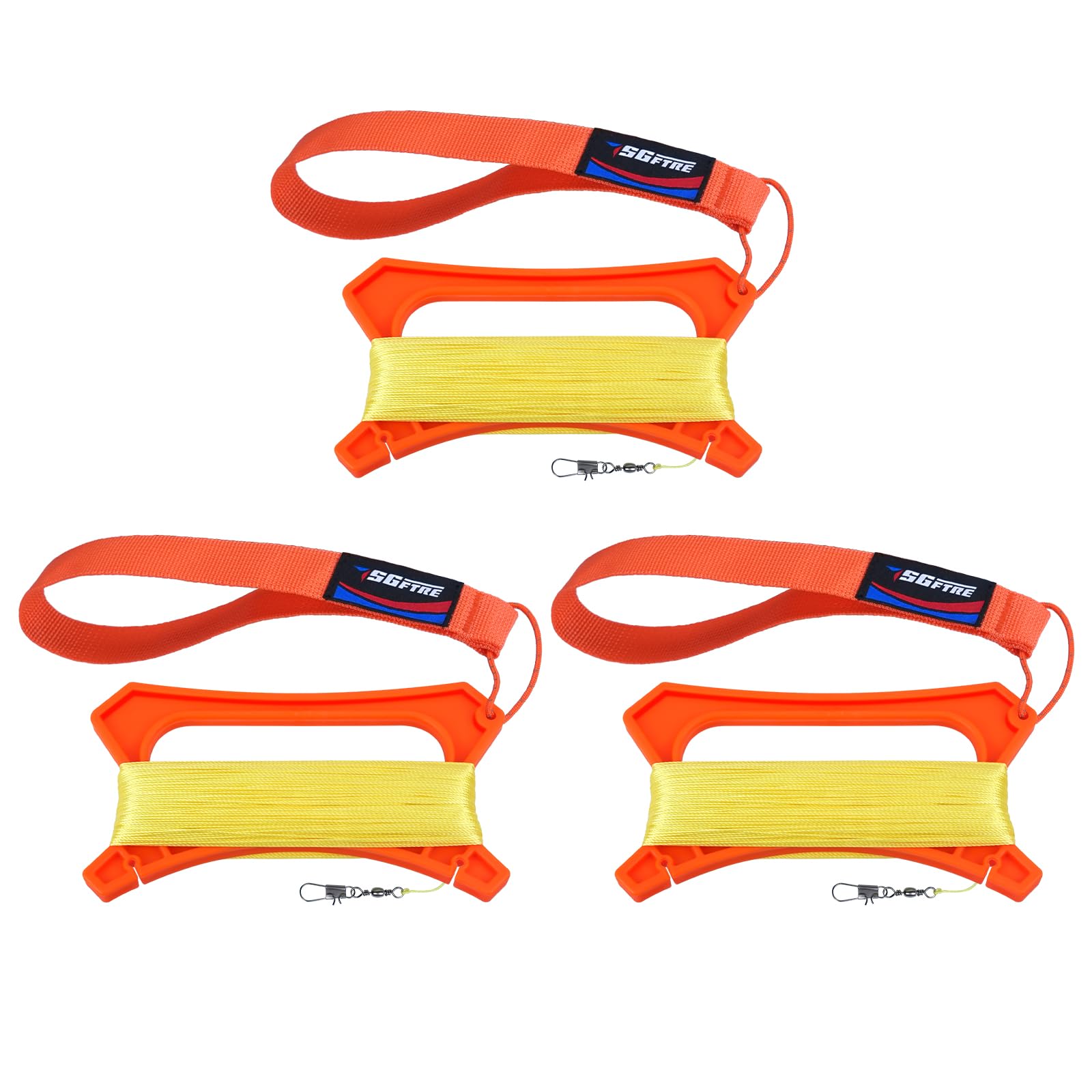 SGftre Kite String Handle 3 Pack - 324ft Nylon Kite Reel for Adults and Kids, High Visibility Orange