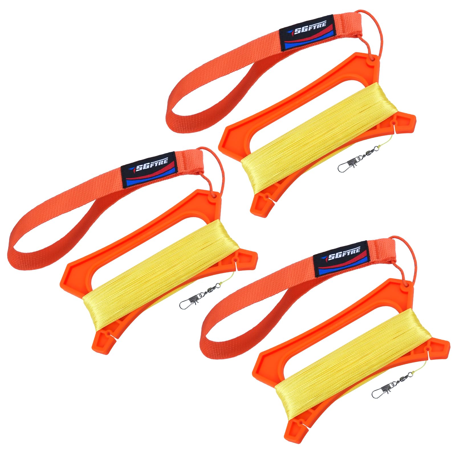 SGftre Kite String Handle 3 Pack - 324ft Nylon Kite Reel for Adults and Kids, High Visibility Orange
