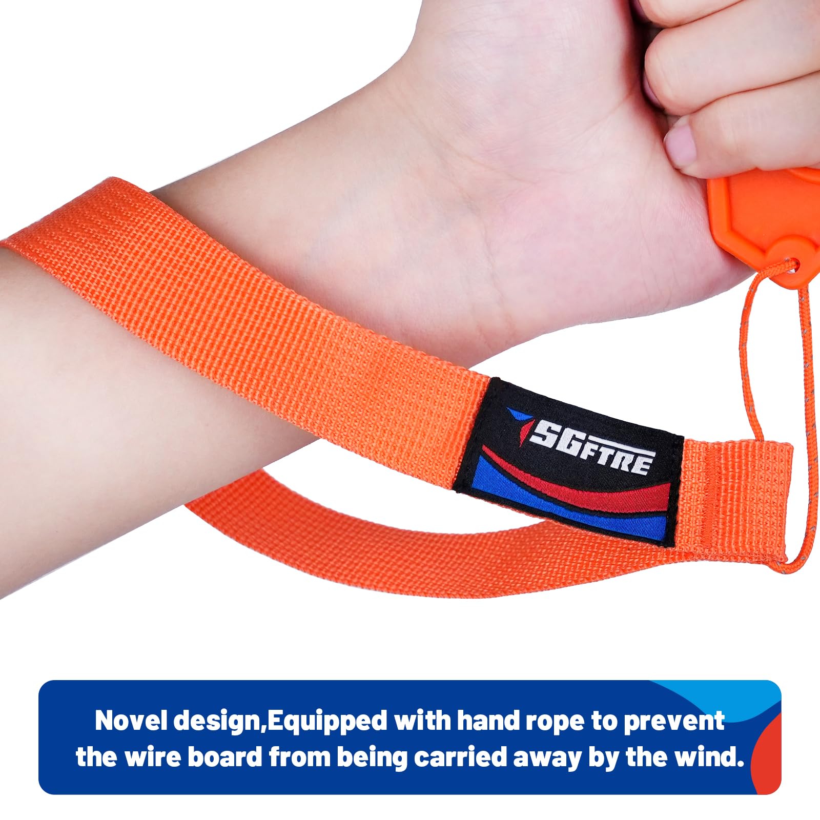 SGftre Kite String Handle 3 Pack - 324ft Nylon Kite Reel for Adults and Kids, High Visibility Orange