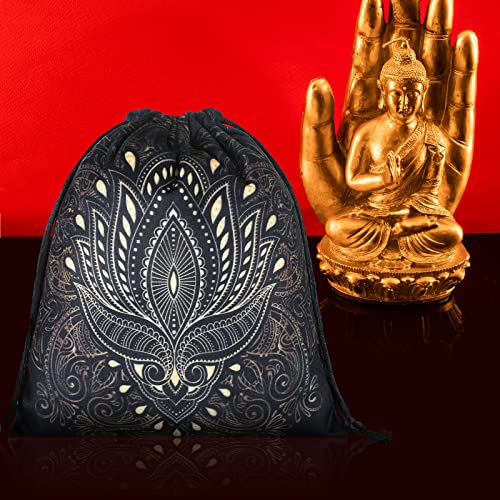 Shappy 6-Pack Velvet Drawstring Storage Bags - Assorted Patterns for Tarot Cards, Dice, Jewelry, 7.1 x 5.9 Inches