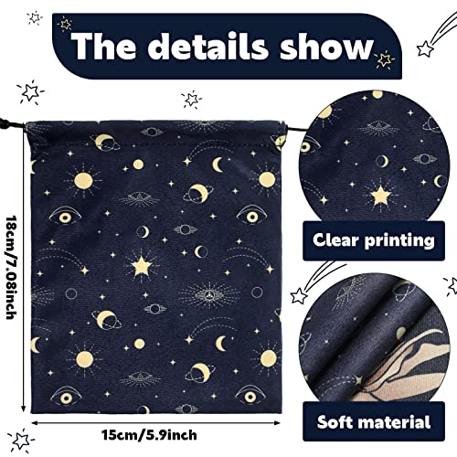 Shappy 6-Piece Velvet Tarot Card Storage Bags – Drawstring Pouches, 7.1 x 5.9 Inches (Classic Style)