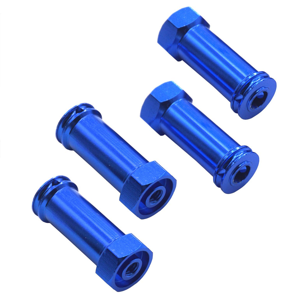 Share Goo 12mm Aluminum Wheel Hex Hub Adapters 30mm Extension for Traxxas Slash 4x4 Stampede (Blue)