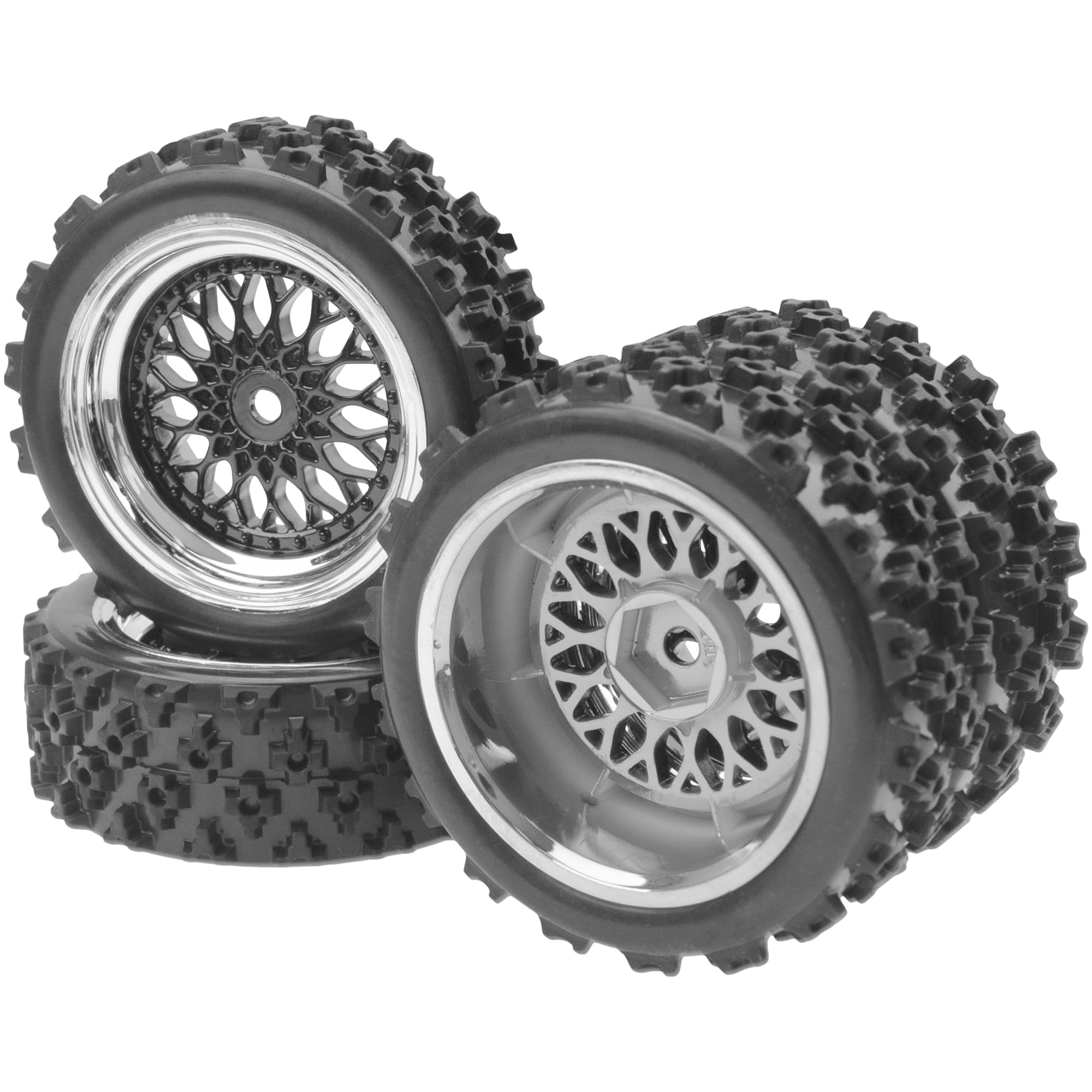 ShareGoo 1/10 RC On-Road Tires and Wheels, 12mm Hex, 72mm/66mm OD for Tamiya TT01 TT02 Kyosho Traxxas