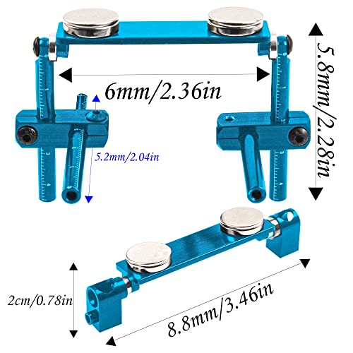 ShareGoo Magnetic Body Post Kit for 1/10 RC Touring & Drift Cars – Blue, Aluminum Alloy, Adjustable