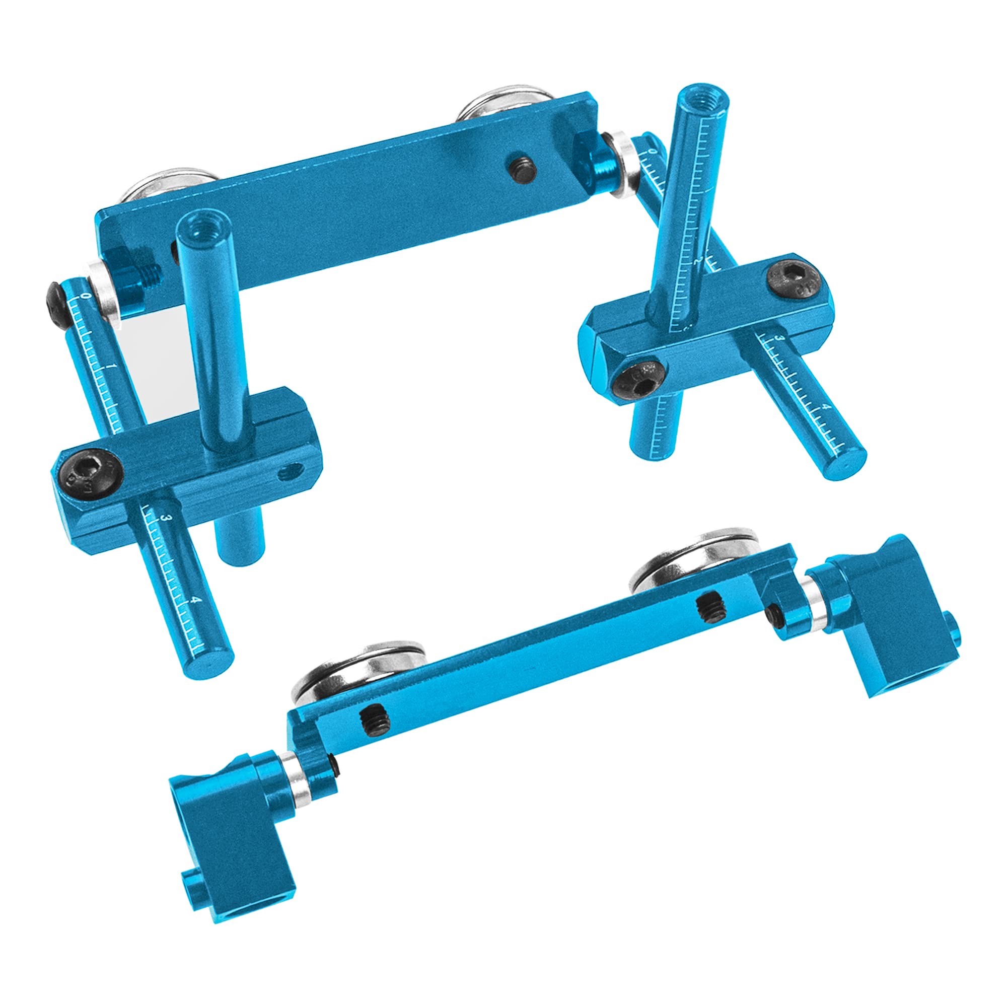 ShareGoo Magnetic Body Post Kit for 1/10 RC Touring & Drift Cars – Blue, Aluminum Alloy, Adjustable