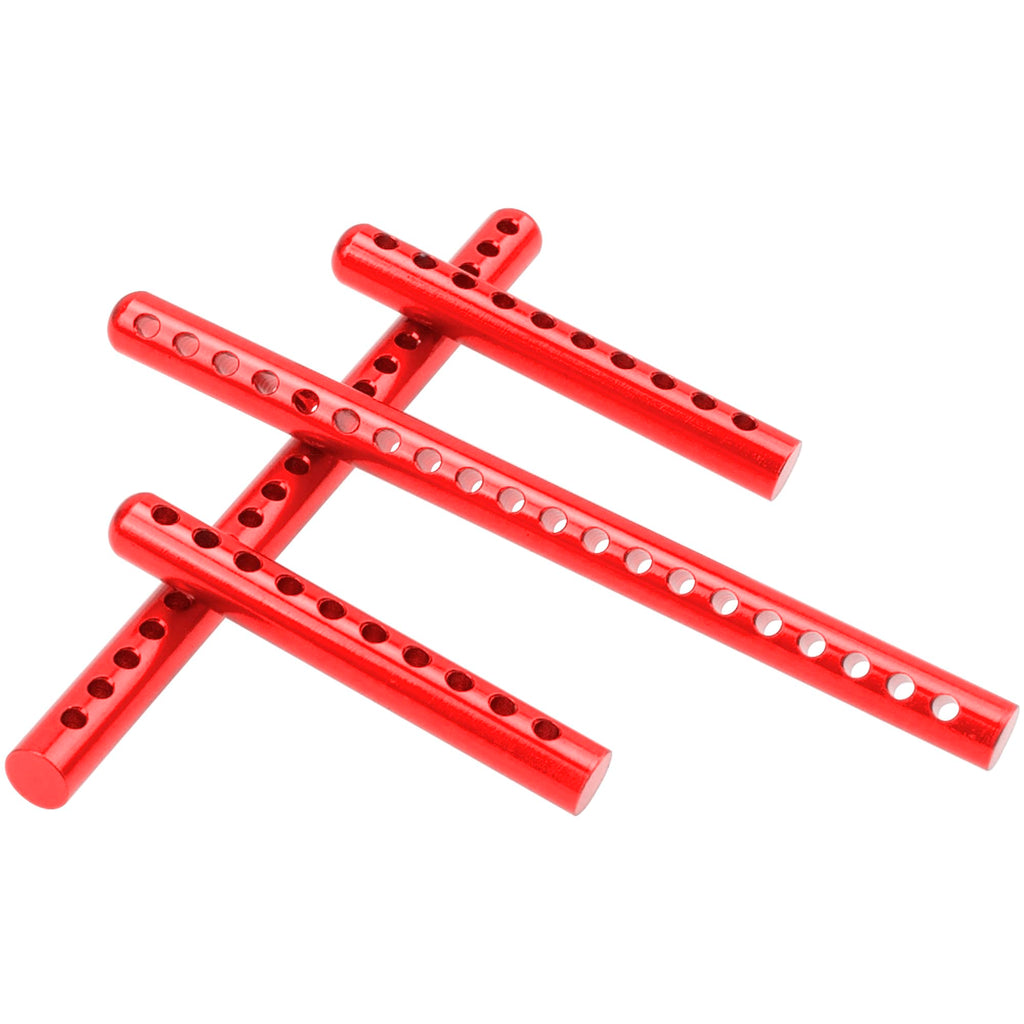 ShareGoo Metal RC Body Post Mounts for Tamiya TT02 (Red) - 45mm & 85mm Aluminium Alloy Upgrade