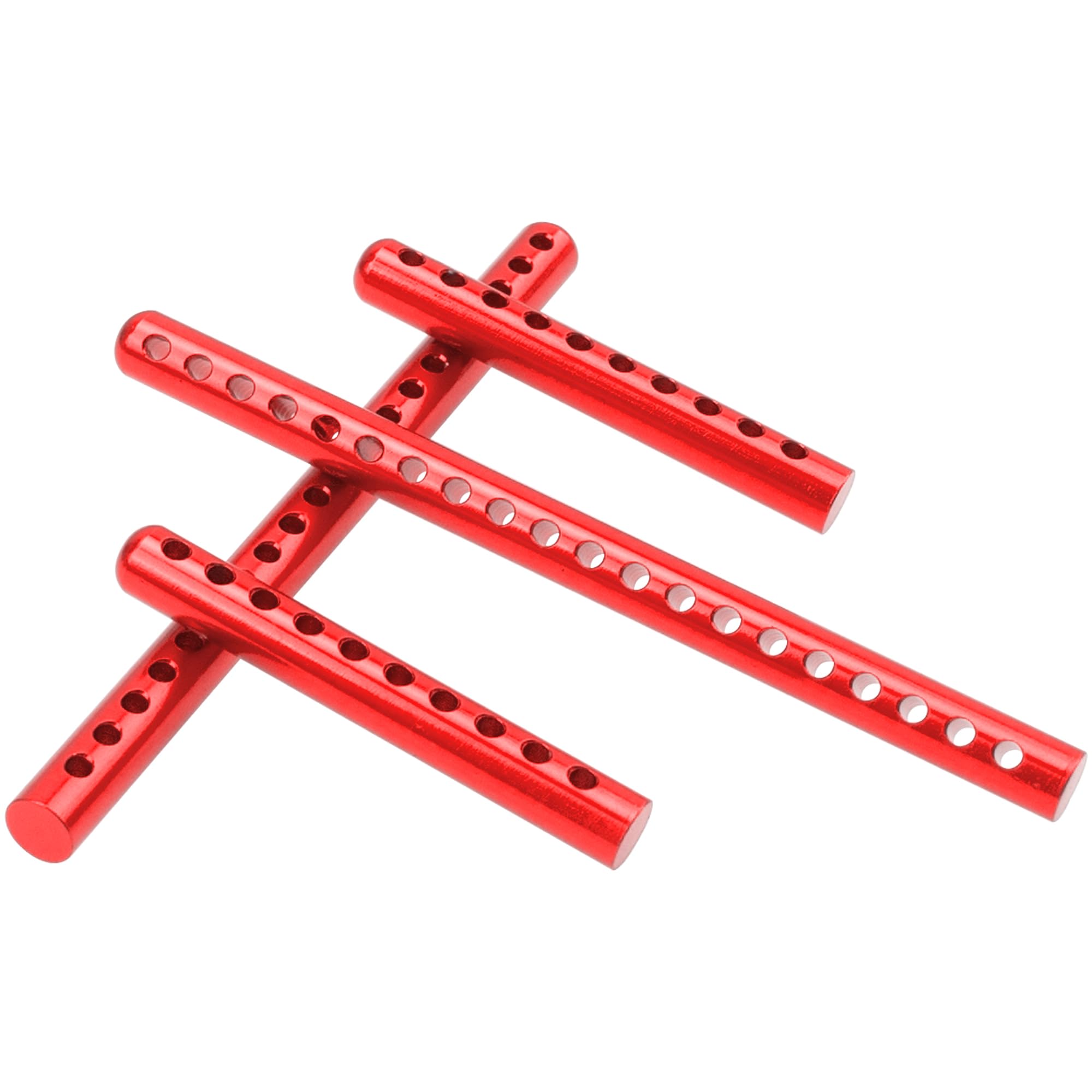 ShareGoo Metal RC Body Post Mounts for Tamiya TT02 (Red) - 45mm & 85mm Aluminium Alloy Upgrade