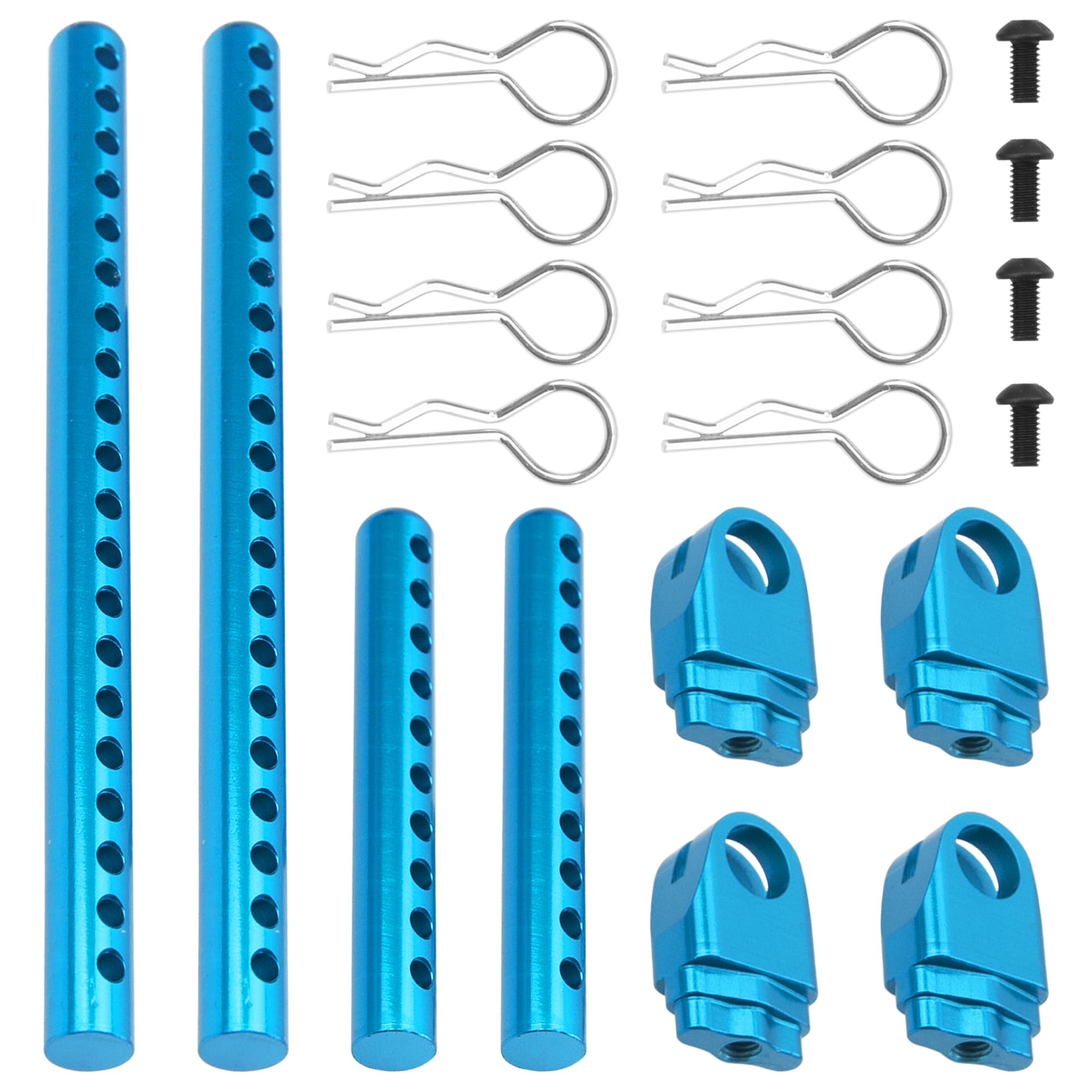 ShareGoo Metal RC Body Post Mounts for Tamiya TT02 TT-02 1/10 – Blue Aluminum Alloy Upgrade