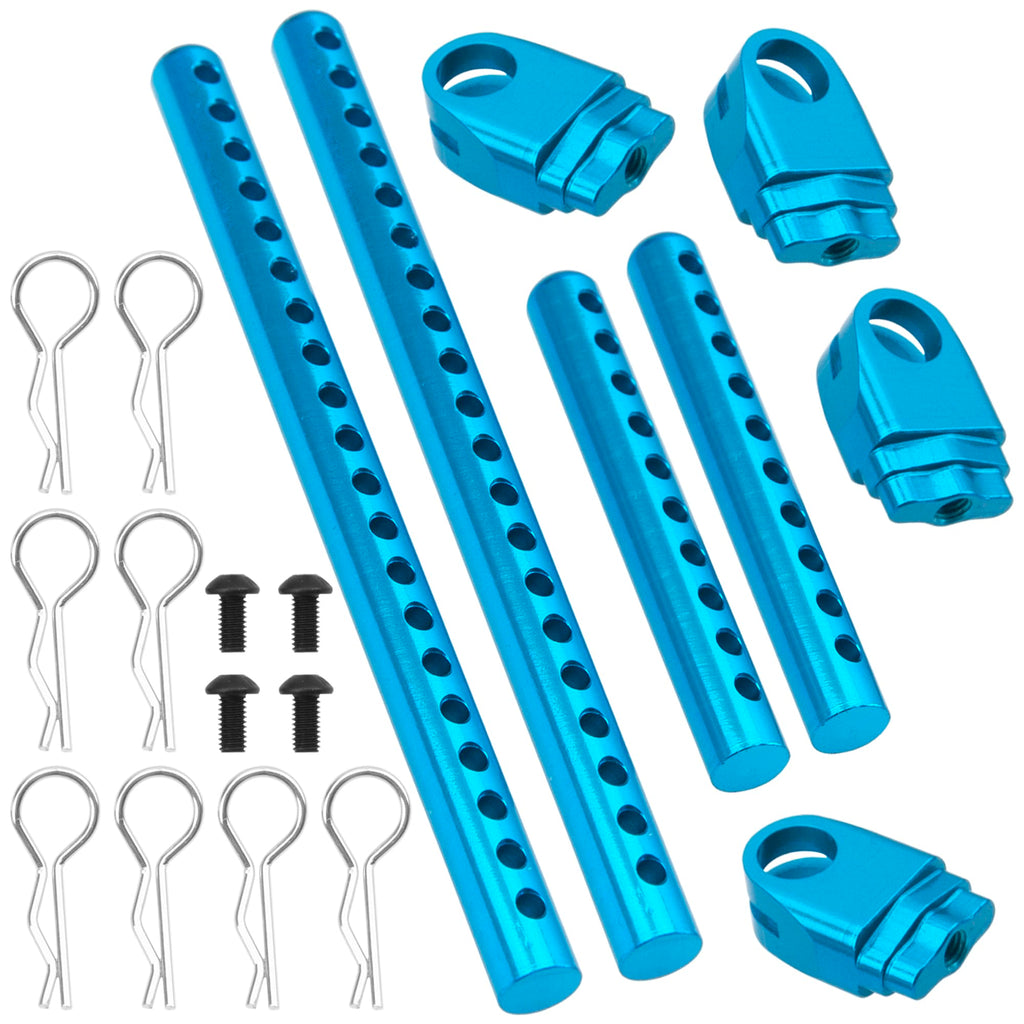 ShareGoo Metal RC Body Post Mounts for Tamiya TT02 TT-02 1/10 – Blue Aluminum Alloy Upgrade