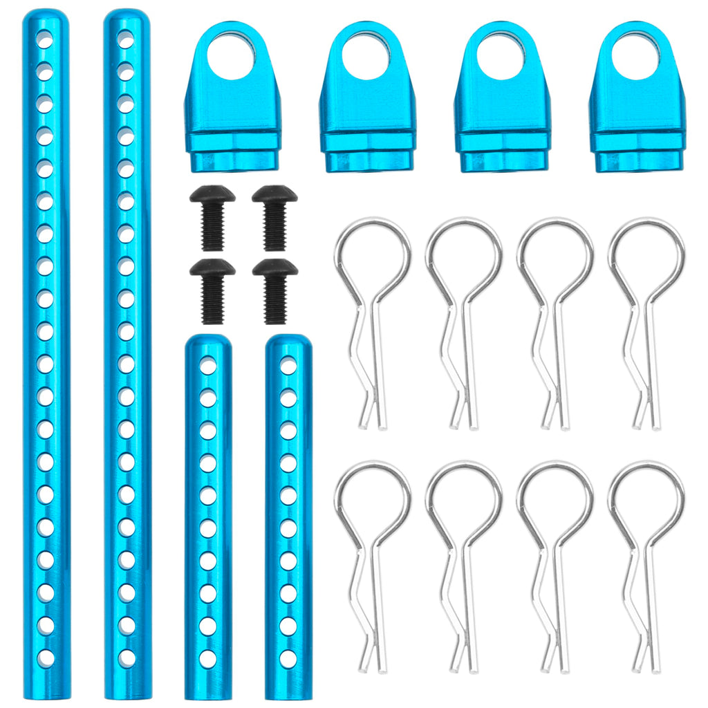 ShareGoo Metal RC Body Post Mounts for Tamiya TT02 TT-02 1/10 – Blue Aluminum Alloy Upgrade