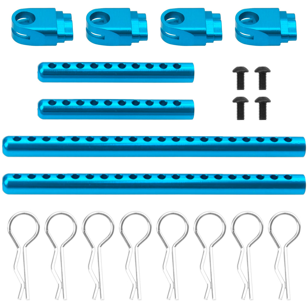 ShareGoo Metal RC Body Post Mounts for Tamiya TT02 TT-02 1/10 – Blue Aluminum Alloy Upgrade