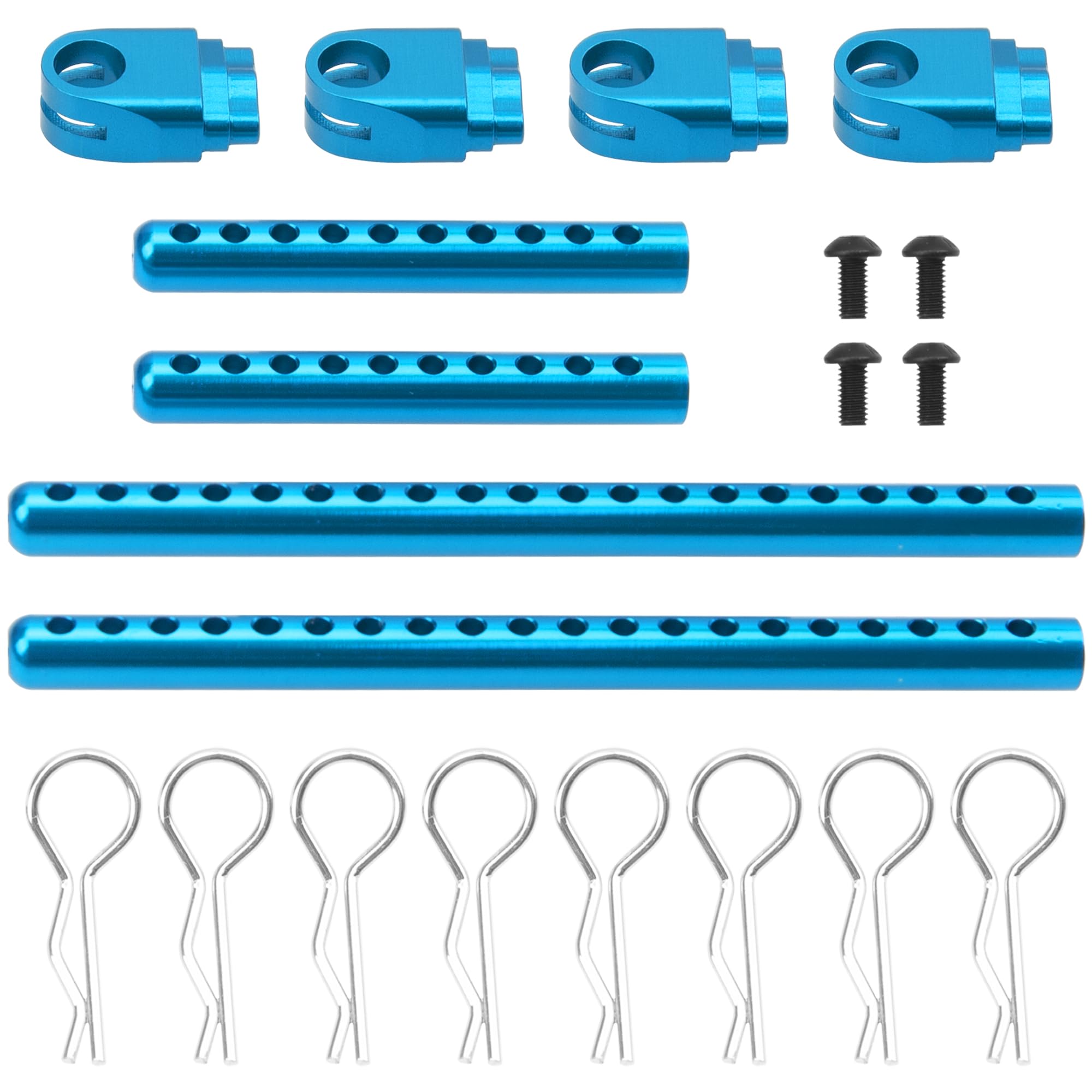 ShareGoo Metal RC Body Post Mounts for Tamiya TT02 TT-02 1/10 – Blue Aluminum Alloy Upgrade