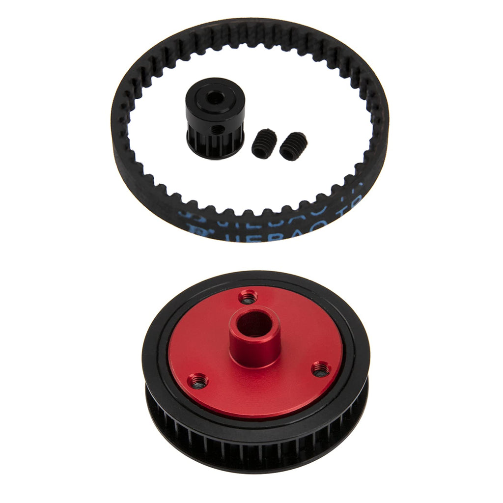 ShareGoo RC Car Belt Drive Gear Set – 3.2mm Upgrade for Axial SCX10 SCX10-II 90046 (Black)