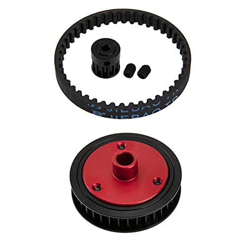 ShareGoo RC Car Belt Drive Gear Set – 3.2mm Upgrade for Axial SCX10 SCX10-II 90046 (Black)