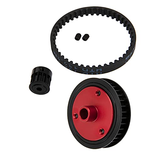 ShareGoo RC Car Belt Drive Gear Set – 3.2mm Upgrade for Axial SCX10 SCX10-II 90046 (Black)