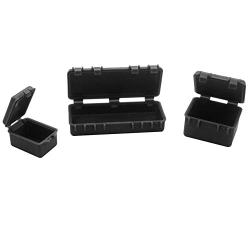 ShareGoo RC Luggage Case Set – 3-Piece Simulation Decoration & Storage for 1/10 Scale Rock Crawlers (Black)