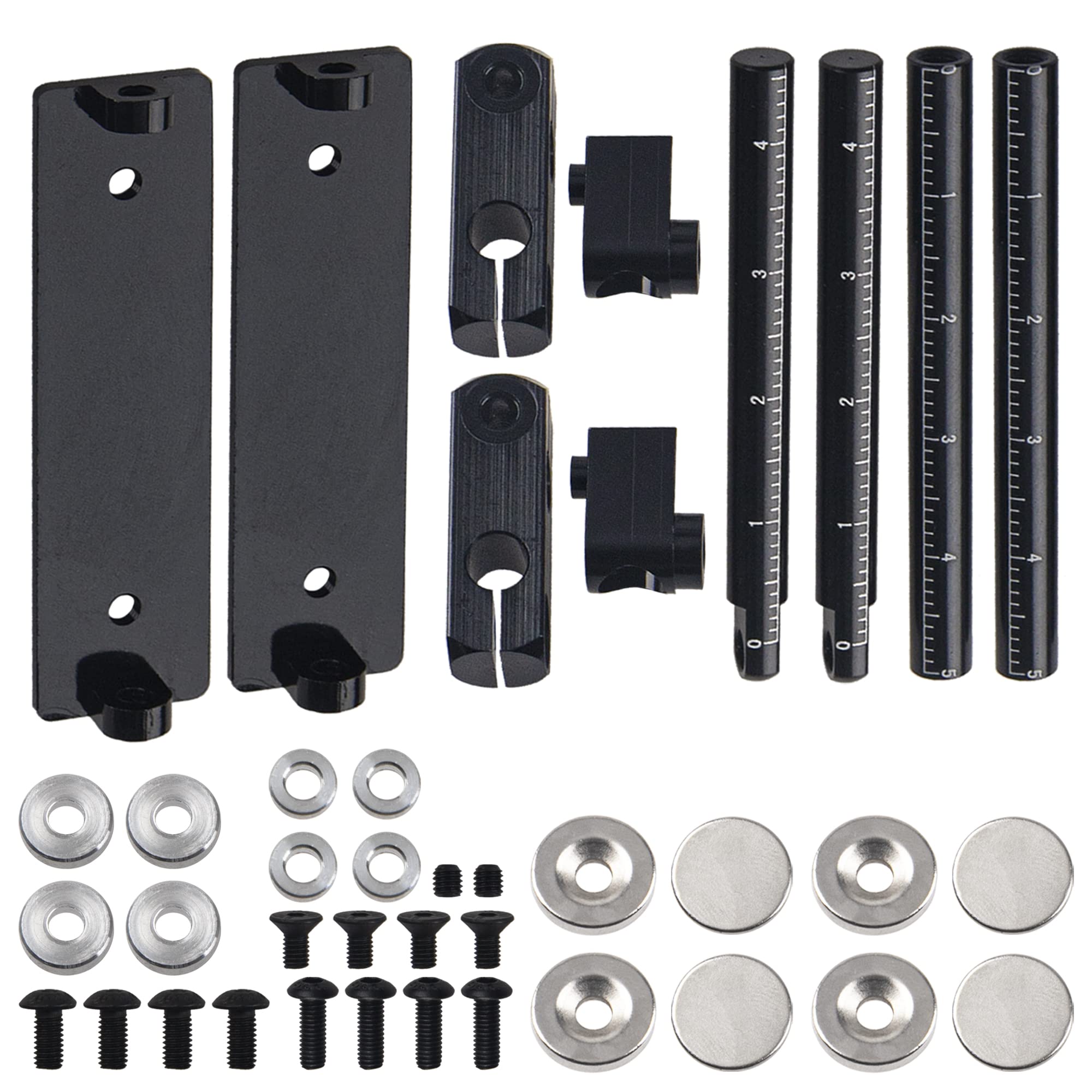 ShareGoo RC Magnetic Body Post Kit – Stealth Invisible Shell Mount for 1/10 Touring & Drift Cars (Black)