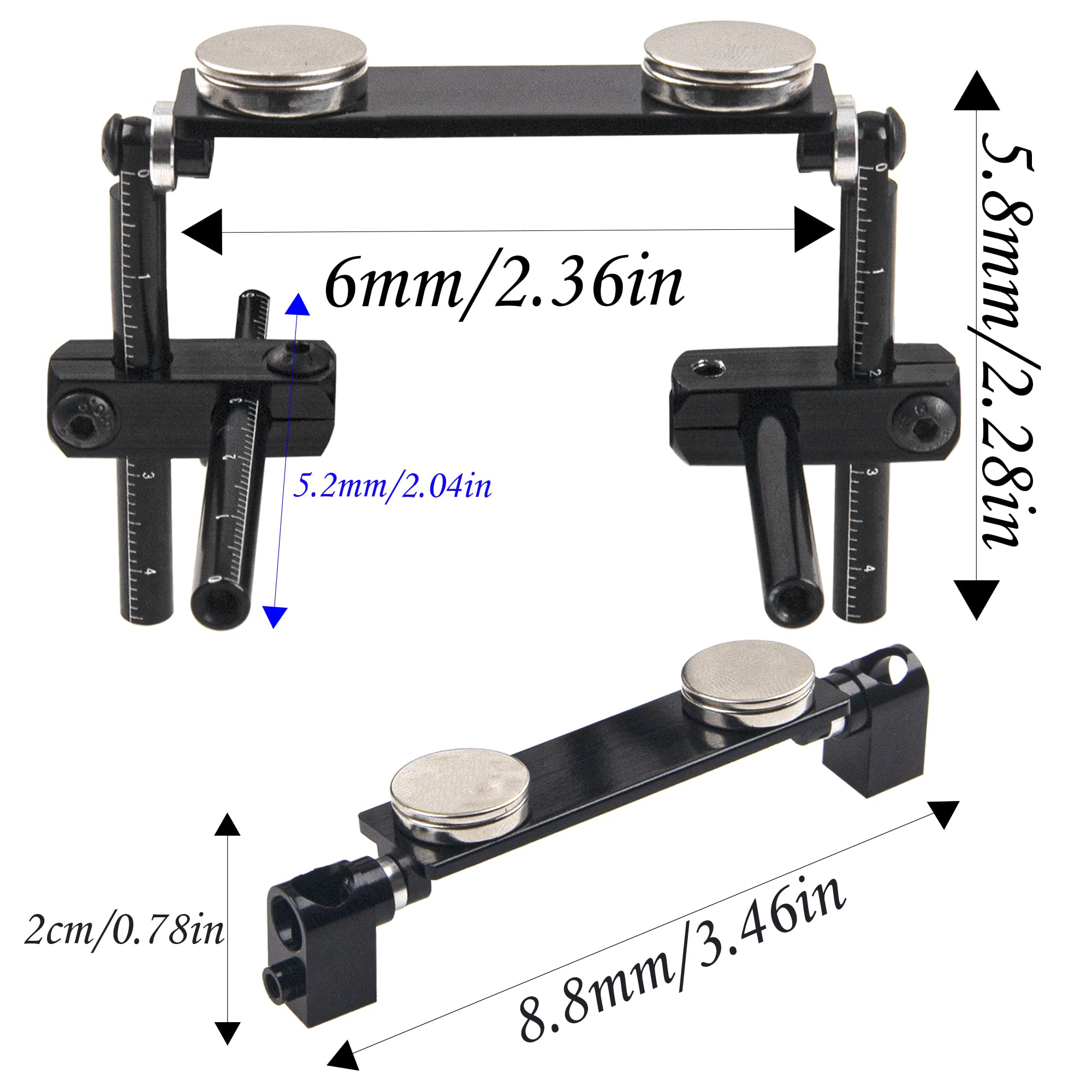 ShareGoo RC Magnetic Body Post Kit – Stealth Invisible Shell Mount for 1/10 Touring & Drift Cars (Black)