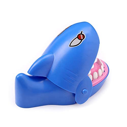 Shark Bite Game for Kids – Biting Finger Push Teeth Down Toy, Blue Shark by MAYTRBOU
