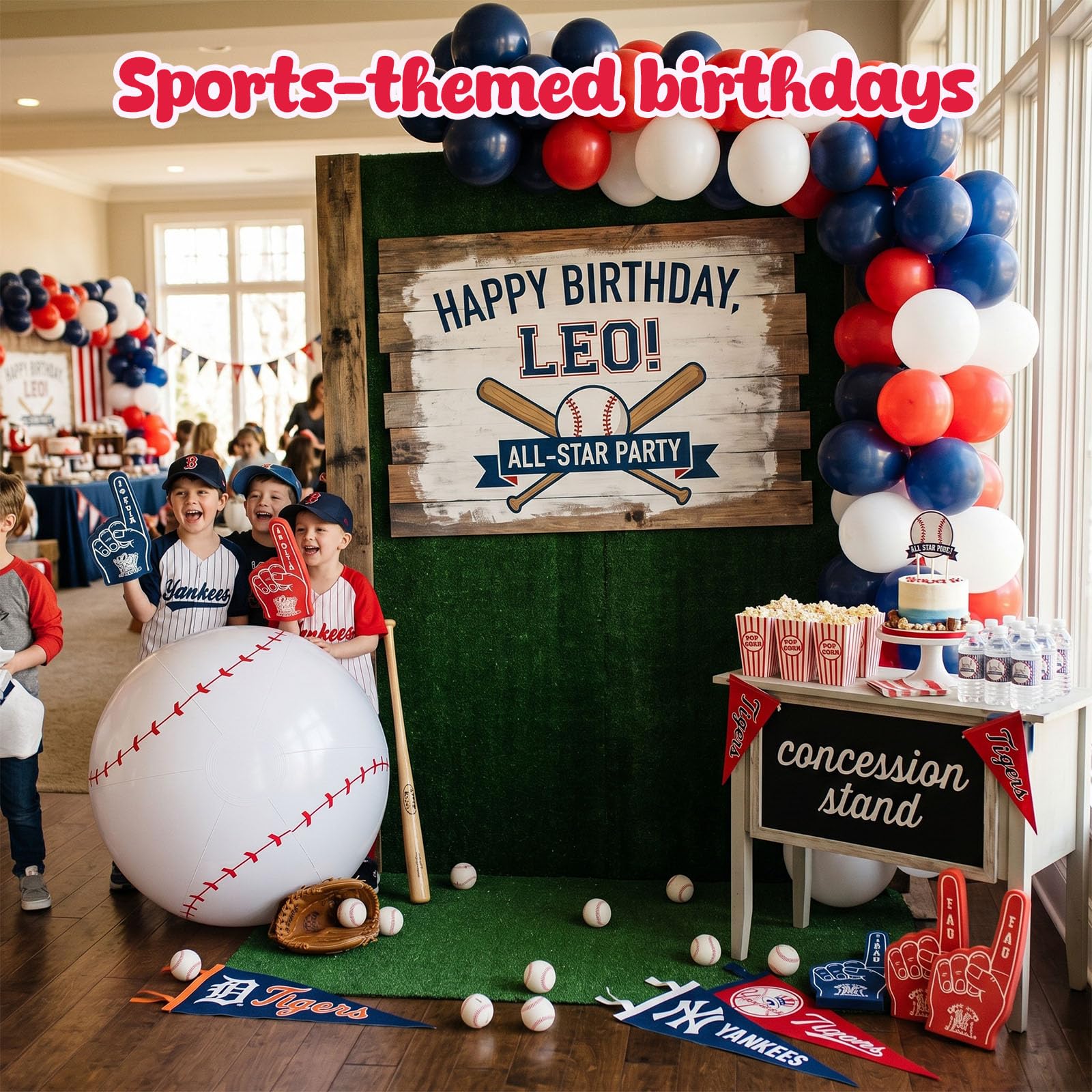 Shindel 27-Inch Inflatable Baseball - Giant Beach Ball for Sports Parties & Pool Fun
