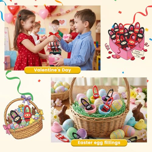 Shindel 40-Pack Flying Ninja Slingshot Toys – Bulk Party Favors, Classroom Prizes, Stress Relief