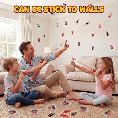 Shindel 40 Pack Stretchy Slingshot Ninjas for Party Favors, Classroom Prizes, and Stress Relief