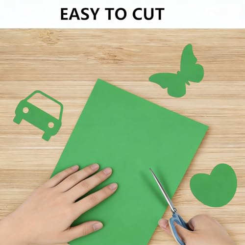 Shinok 12x17 Inch Green Craft Paper – 100 Sheets, 55 lbs, Matte Finish for Drawing & Art Projects