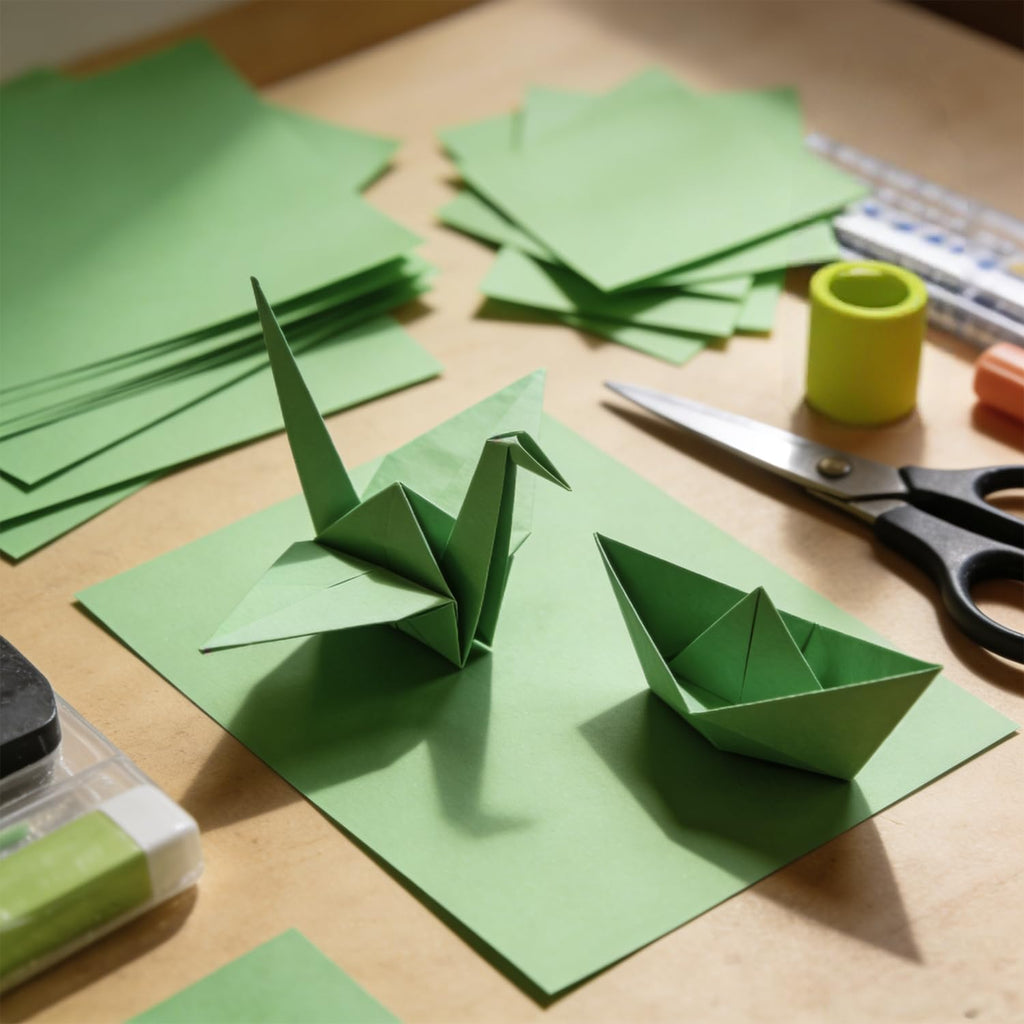 Shinok 12x17 Inch Green Craft Paper – 100 Sheets, 55 lbs, Matte Finish for Drawing & Art Projects