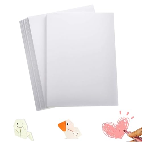 Shinok White Construction Paper 12x17 Inch - 120 Sheets, 55lb Standard Weight for Art and Crafts
