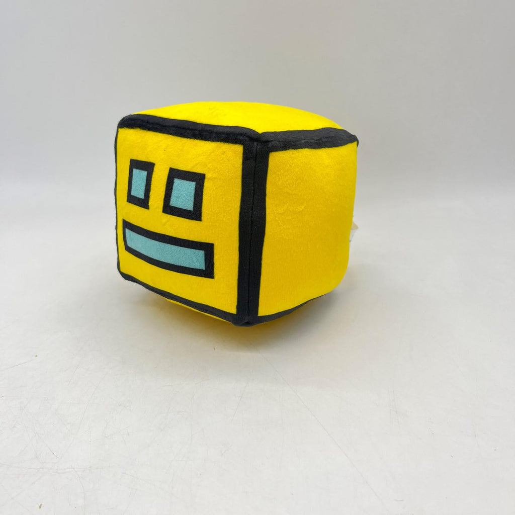 Shopular 4.7" Yellow Cube Plush Toy – Soft PP Cotton Stuffed Pendant Keychain for Game Fans