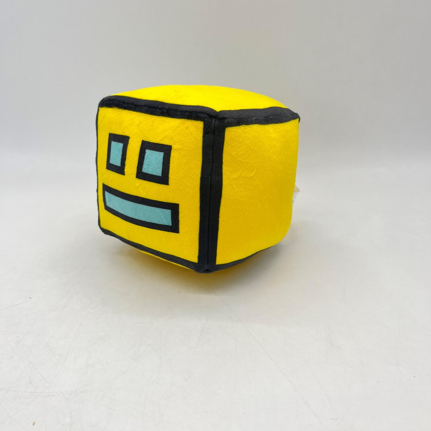 Shopular 4.7" Yellow Cube Plush Toy – Soft PP Cotton Stuffed Pendant Keychain for Game Fans