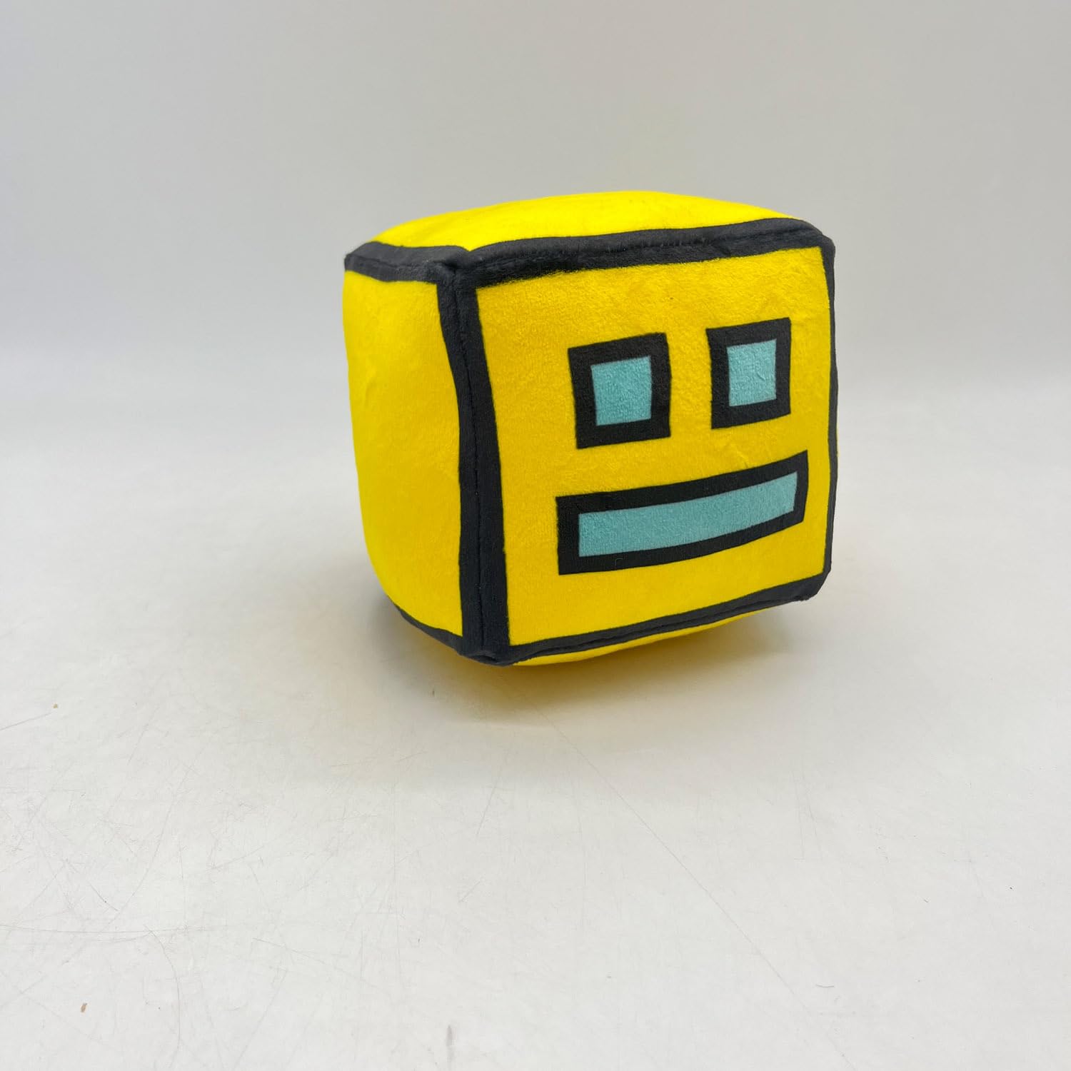 Shopular 4.7" Yellow Cube Plush Toy – Soft PP Cotton Stuffed Pendant Keychain for Game Fans