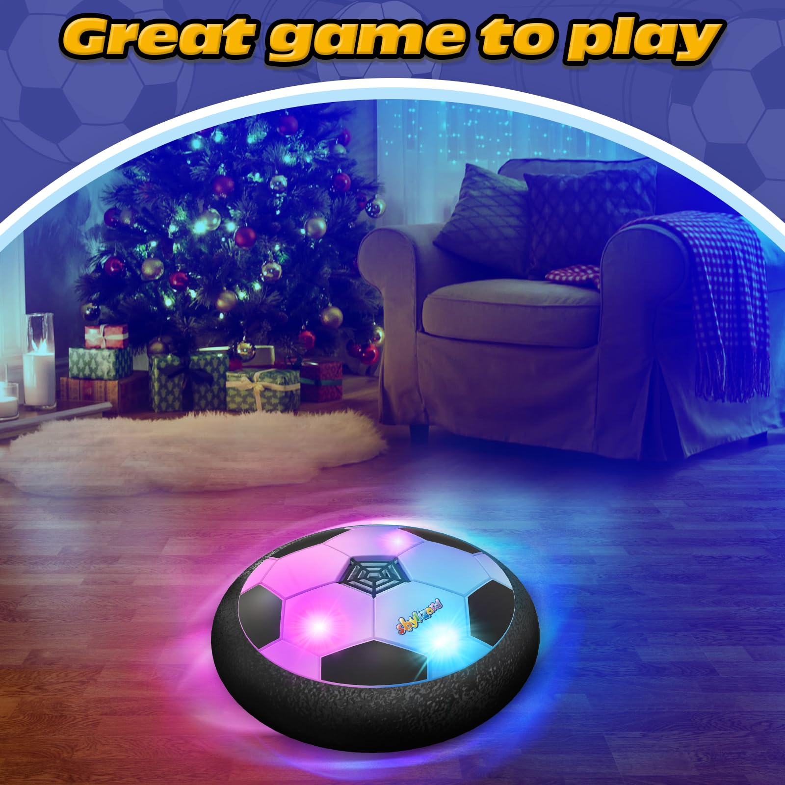 ShyLizard Hover Soccer Ball with LED Lights - Indoor & Outdoor Toy for Kids Ages 3-8