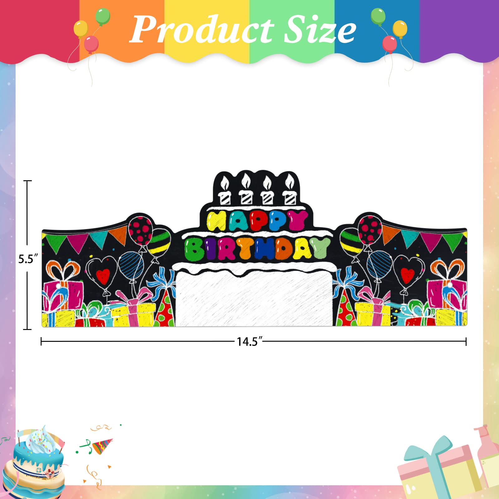 SICOHOME Paper Crown Hats for Kids - 36 Pack Adjustable Birthday Crowns for Classroom Party Supplies
