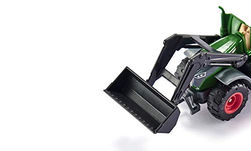 Siku 1393 Fendt 1050 Vario with Front Loader – Diecast Metal Toy Tractor with Movable Loader and Rubber Tires