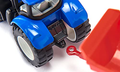 Siku 1544 New Holland Tractor with Pallet Fork and Pallet – Metal/Plastic Toy for Kids