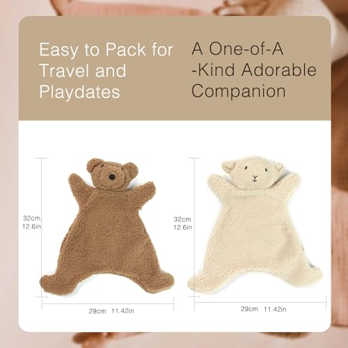 SILI FACTORY Brown Bear Lovey - Soft Baby Security Blanket & Plush Toy for Infants