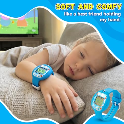 Silicone Wristband for Tamagotchi Original – Blue, Adjustable Anti-Drop Strap for Gen 1 & 2, Neon, Retro Flowers, 90s Edition, Fresh Strawberry