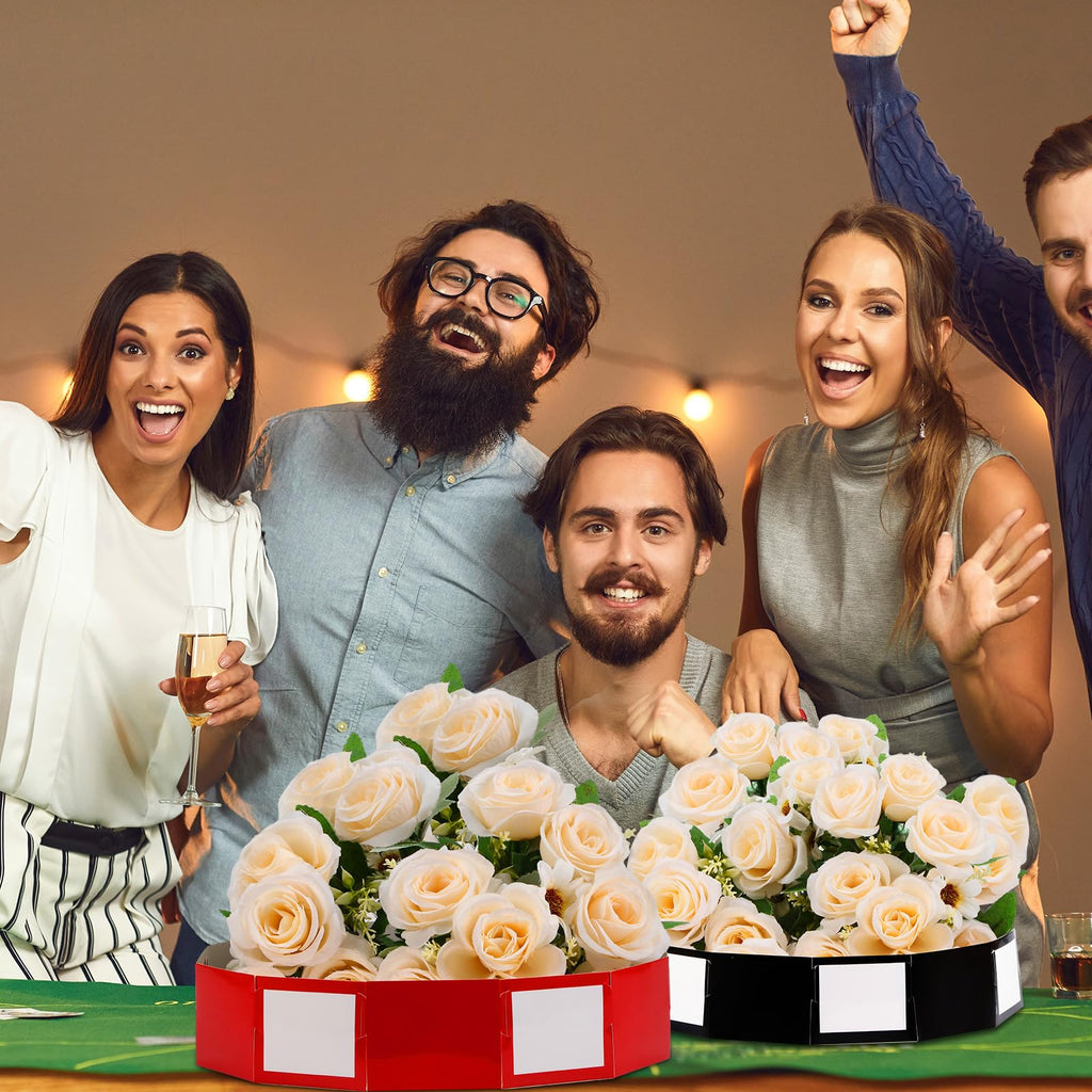 Silipull 6-Pack Giant Poker Chip Favor Boxes – 9-Inch Casino Party Decorations for Game Night, Birthdays, and New Year