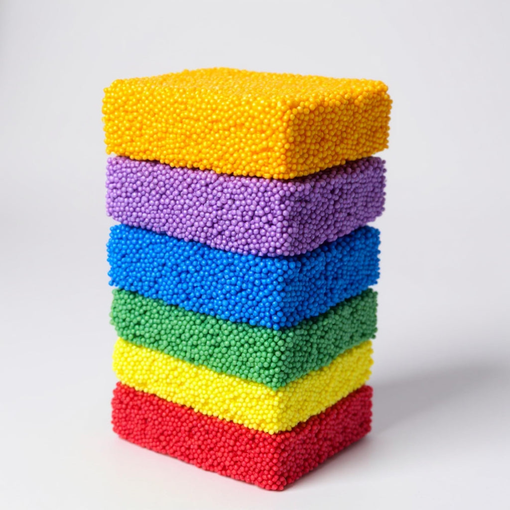 Silly Foam Creative Modeling Foam Beads - 6 Primary Colors, Non-Toxic, Mess-Free Sensory Play for Kids Ages 3+