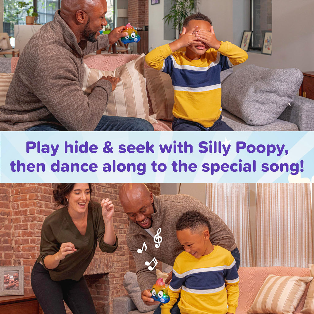 Silly Poopy's Hide & Seek – Talking, Singing, Rainbow Hide-and-Seek Toy for Toddlers Ages 3+