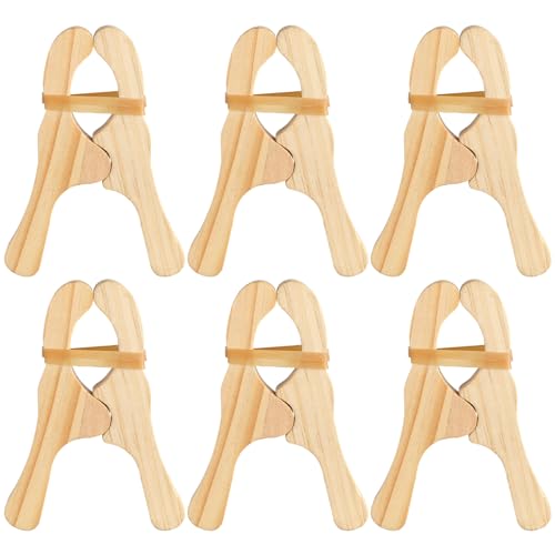 Simgoing 6-Piece Wooden Fort Building Clips for Blankets and Silks