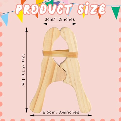 Simgoing 6-Piece Wooden Fort Building Clips for Blankets and Silks