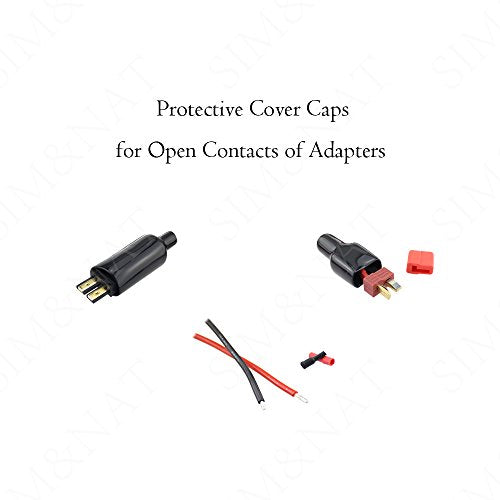SIM&NAT 8-in-1 RC Lipo Battery Charger Adapter Cable with 4mm Banana Plug - Compatible with TRX, Tamiya, EC3, JST, Futaba, XT60, T-Dean