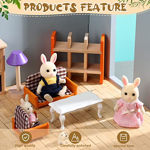 Sintuff 200-Piece Beige Bamboo Dollhouse Flooring - 1:12 Scale Geometric Wood Floor Boards for Miniature Rooms