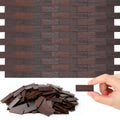 Sintuff 200-Piece Miniature Dollhouse Flooring Boards - 1:12 Scale Bamboo Wood Floor Tiles for DIY Dollhouse Decor (Brown)