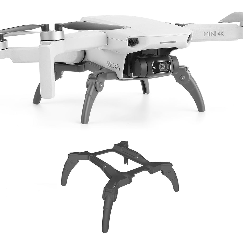 Sinyutia Foldable Landing Gear for DJI Mini 4K / Mini 2 SE / Mini 2 – Gray Spider Legs with 32mm Height Boost